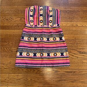 Alice & Trixie Strapless Boho Embroidered Mini Dress |  Medium